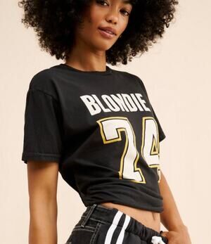 Anthropologie X Retro Brand Blondie Graphic Tee Black USA Made Women Size Small